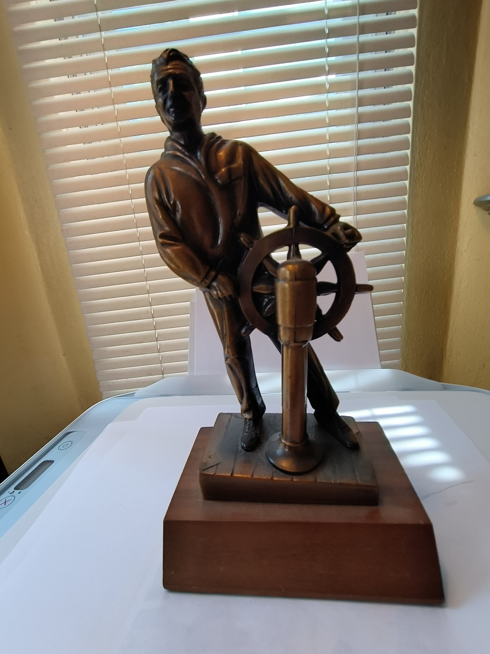 Nautical Bronze-Patina Captain Statue Chicago 9 1/2 Tall